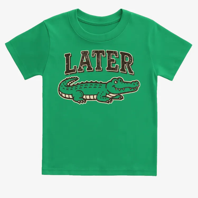 Later Alligator-Kids T-Shirt-Green