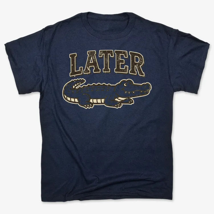 Later Alligator-Men's T-Shirt-Navy Blue