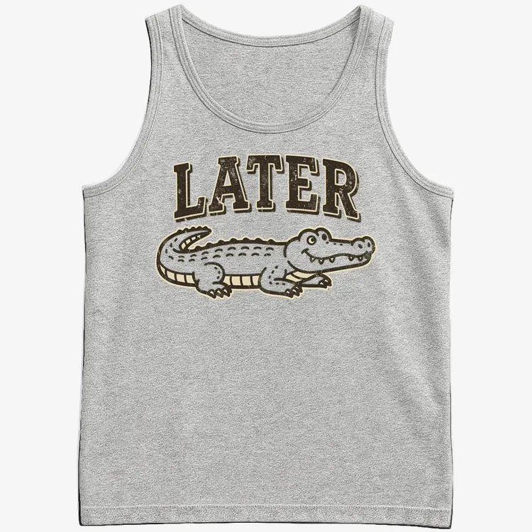 Later Alligator-Men's Tank Top-Gray Heather
