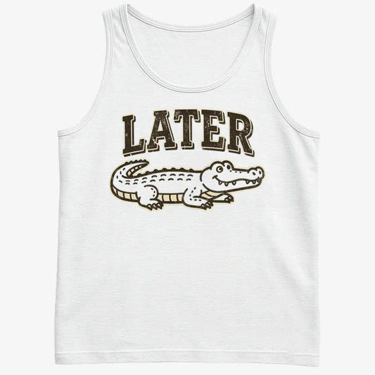 Later Alligator-Men's Tank Top-White