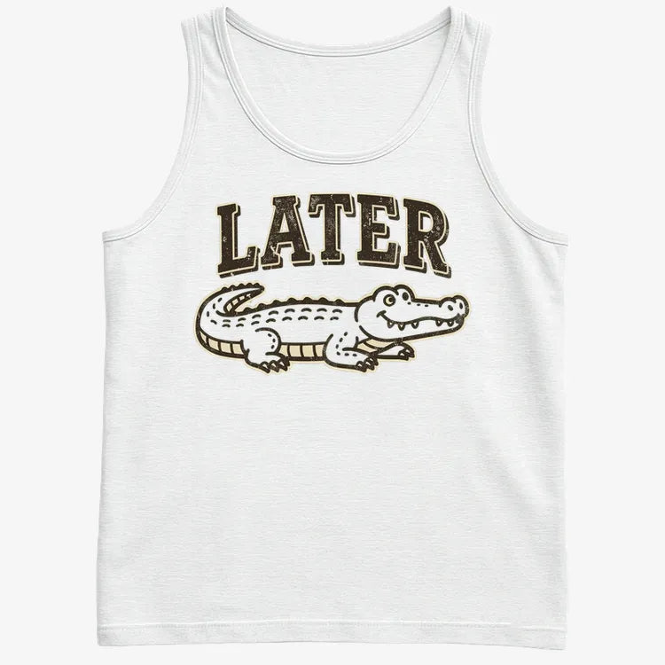 Later Alligator-Men's Tank Top-White