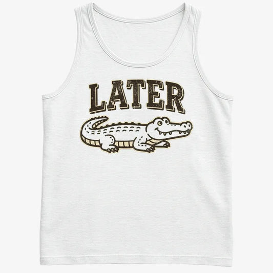 Later Alligator-Men's Tank Top-White