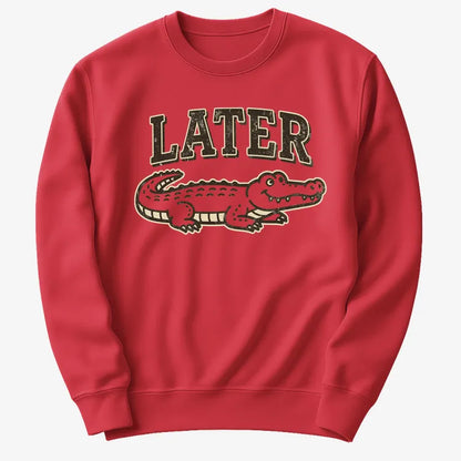 Later Alligator-Sweater-Red