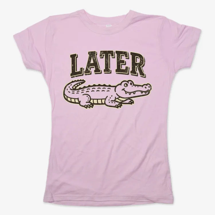 Later Alligator-Women's T-Shirt-Soft Pink
