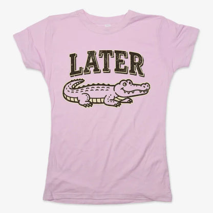 Later Alligator-Women's T-Shirt-Soft Pink