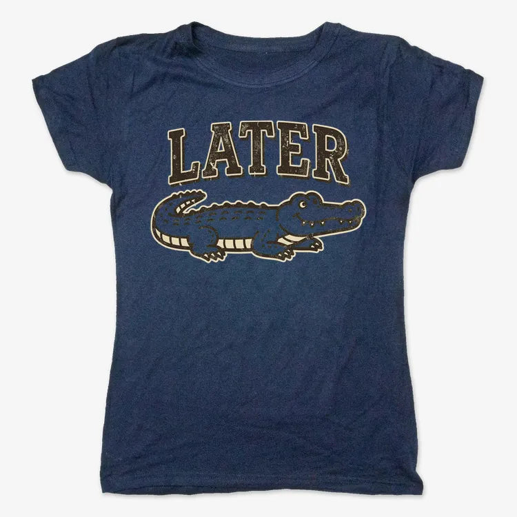 Later Alligator-Women's T-Shirt-True Navy