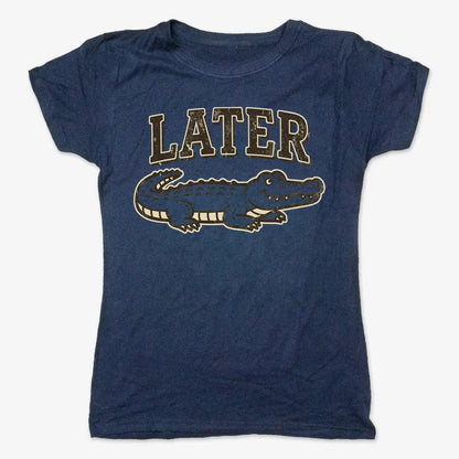 Later Alligator-Women's T-Shirt-True Navy