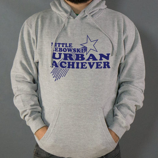 Little Lebowski Urban Achiever Star Badge graphic Hoodie in Gray Heather