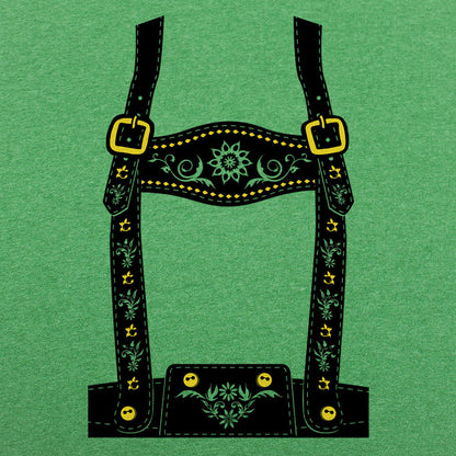 Lederhosen Costume with Suspenders and Floral Embroidery