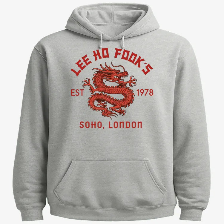 Lee Ho Fooks Dragon Design-Hoodie-Gray Heather