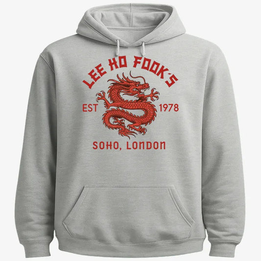 Lee Ho Fooks Dragon Design-Hoodie-Gray Heather