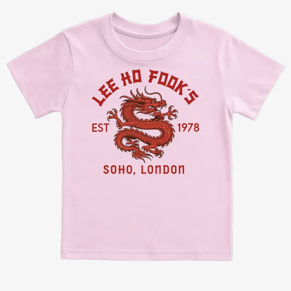 Lee Ho Fooks Dragon Design-Kids T-Shirt-Pink