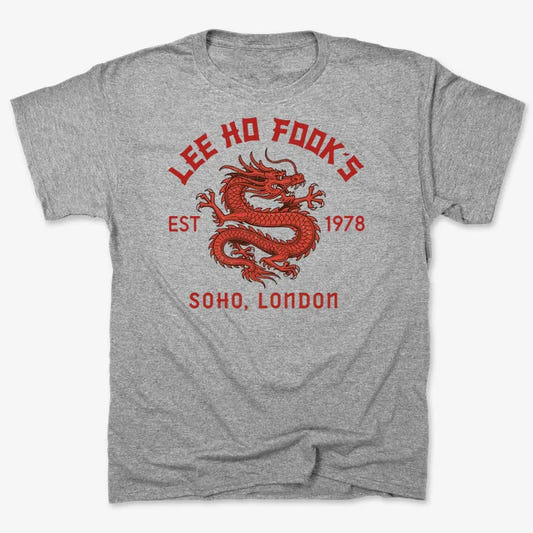 Lee Ho Fooks Dragon Design-Men's T-Shirt-Gray Heather
