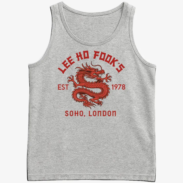 Lee Ho Fooks Dragon Design-Men's Tank Top-Gray Heather
