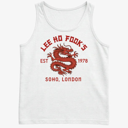 Lee Ho Fooks Dragon Design-Men's Tank Top-White