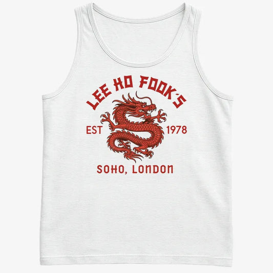 Lee Ho Fooks Dragon Design-Men's Tank Top-White