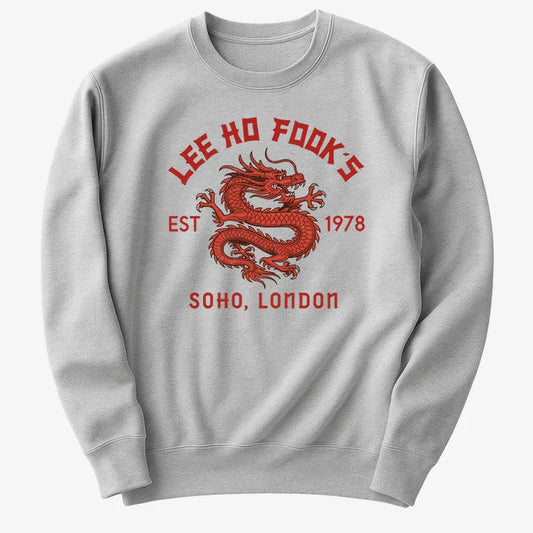 Lee Ho Fooks Dragon Design-Sweater-Gray Heather