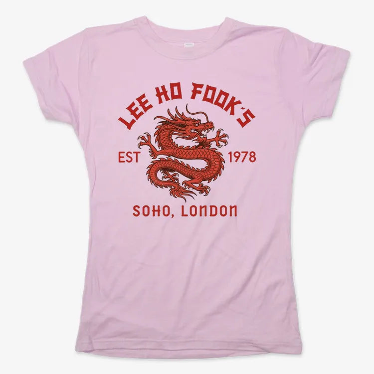 Lee Ho Fooks Dragon Design-Women's T-Shirt-Soft Pink