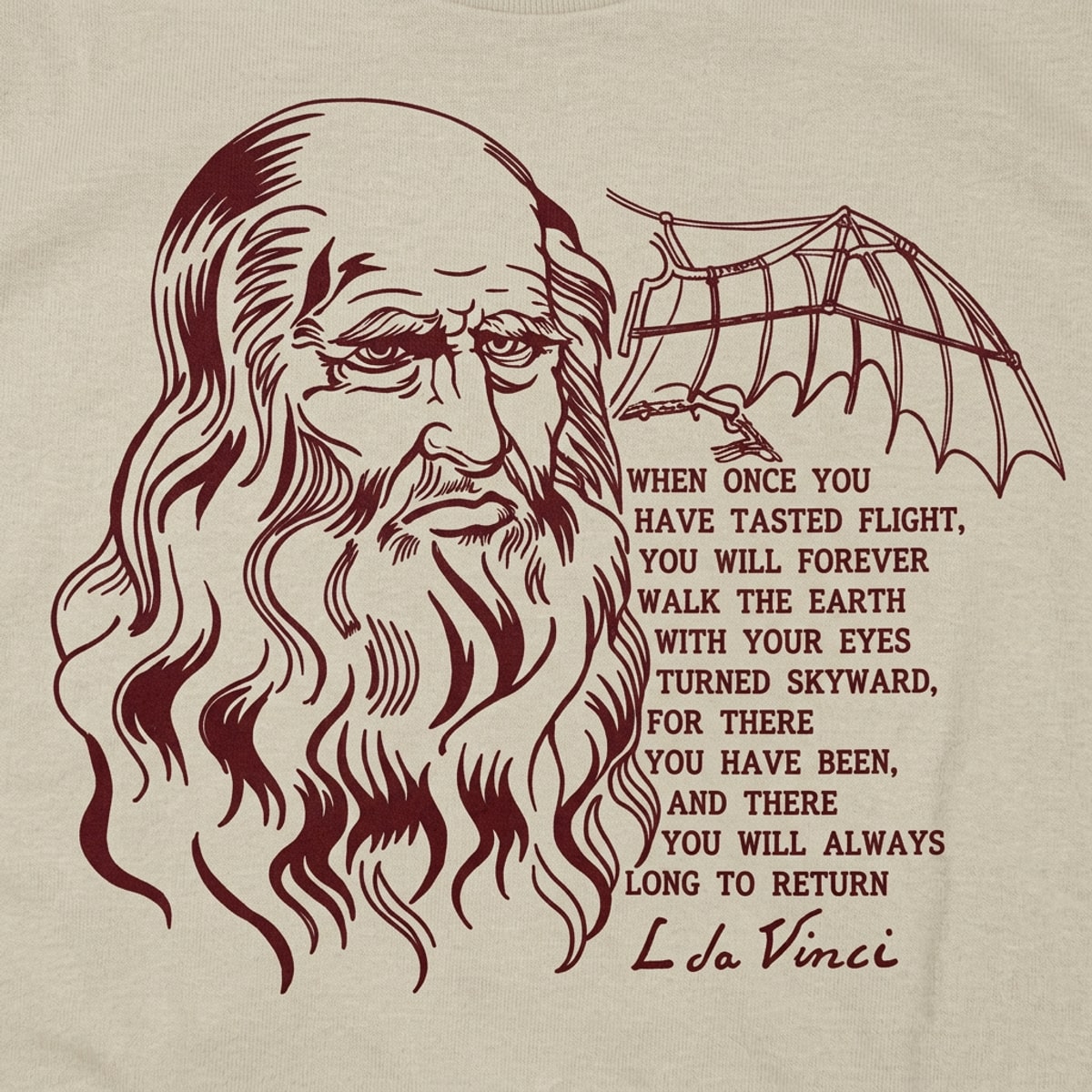 Leonardo Da Vinci Flight Quote detail