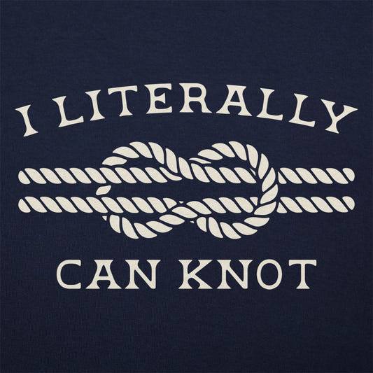I Literally Can Knot Nautical Rope Knot Pun graphic tee design