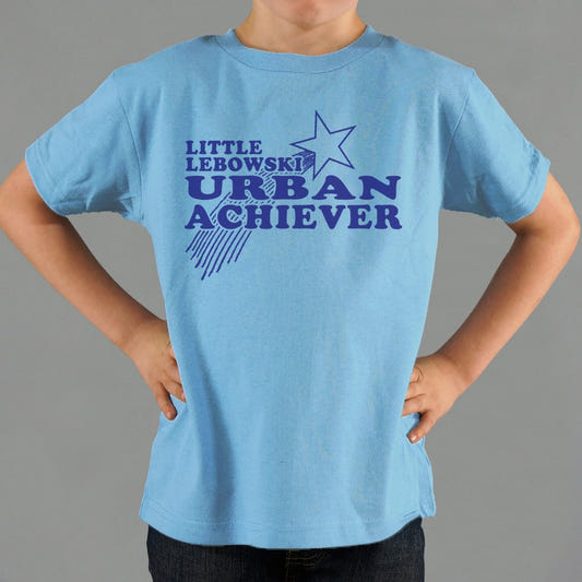 Little Lebowski Urban Achiever Star Badge graphic Kids T-Shirt in Blue