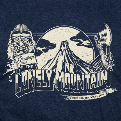 Lonely Mountain Greetings Travel Postcard with Dwarf and Axe detail
