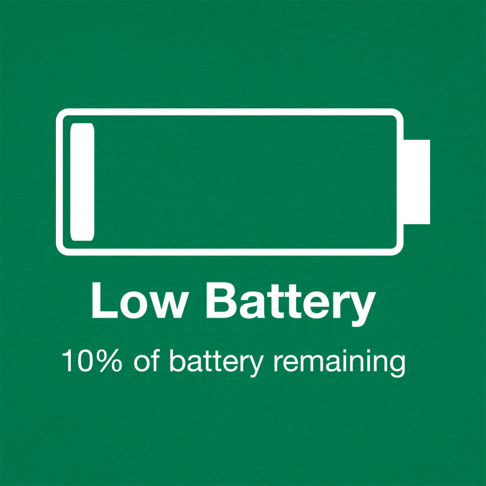 Low Battery Phone Icon Pun graphic Women's T-Shirt in Lucky Green