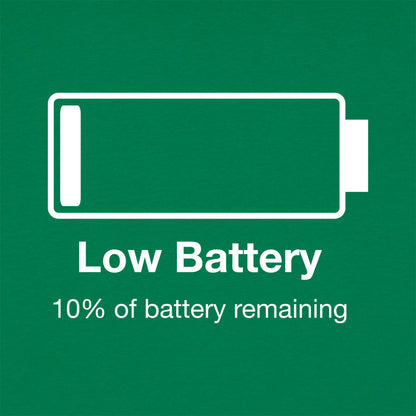 Low Battery Phone Icon Pun graphic Women's T-Shirt in Lucky Green