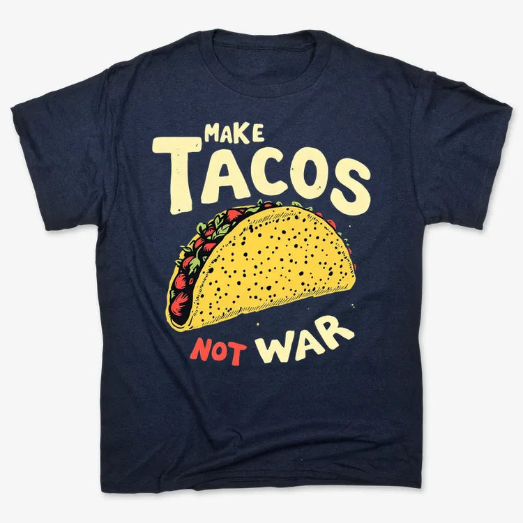 Make Tacos Not War-Men's T-Shirt-Navy Blue
