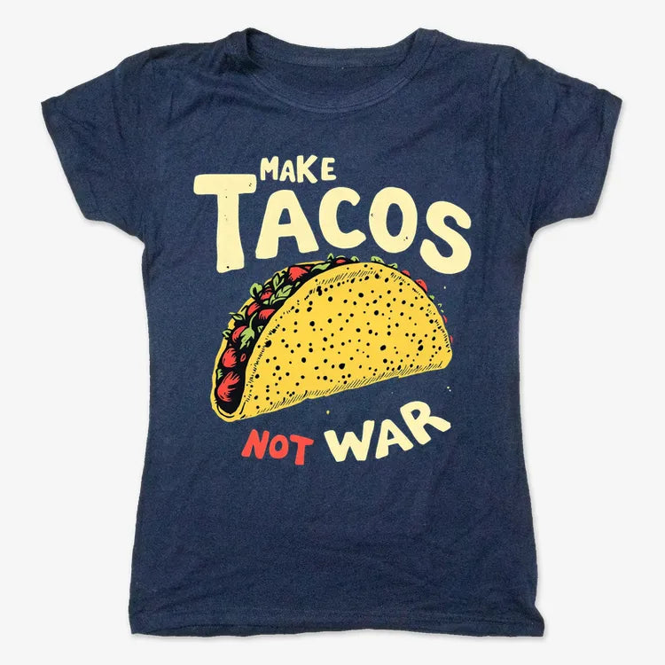 Make Tacos Not War-Women's T-Shirt-True Navy