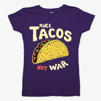 Make Tacos Not War-Women's T-Shirt-Violet