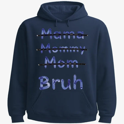Mama Mommy Mom Bruh-Hoodie-Navy Blue