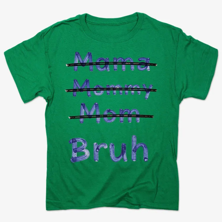 Mama Mommy Mom Bruh-Men's T-Shirt-Kelly Green Heather