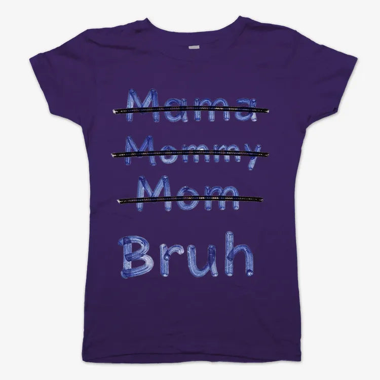 Mama Mommy Mom Bruh-Women's T-Shirt-Violet