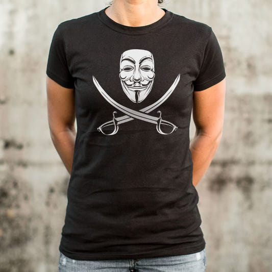 Mask Of Modern Mutiny Guy Fawkes Mask graphic Women's T-Shirt in Midnight