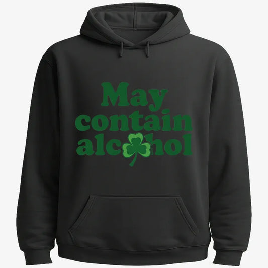 May Contain Alcohol Shamrock St Patrick's Day Design