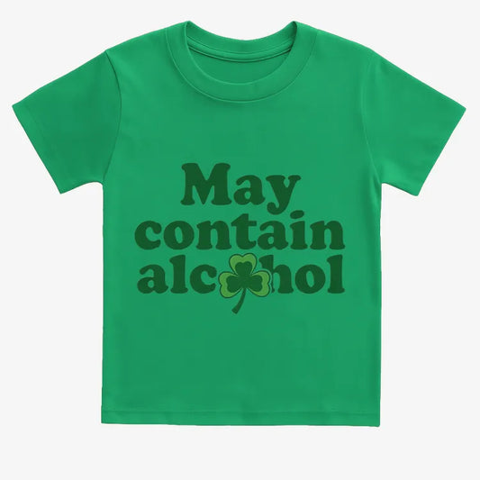 May Contain Alcohol Shamrock St Patrick's Day Design
