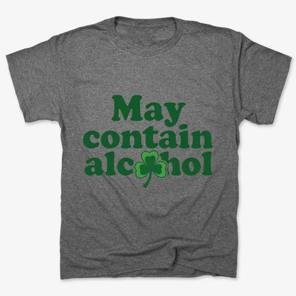 May Contain Alcohol Shamrock St Patrick's Day Design