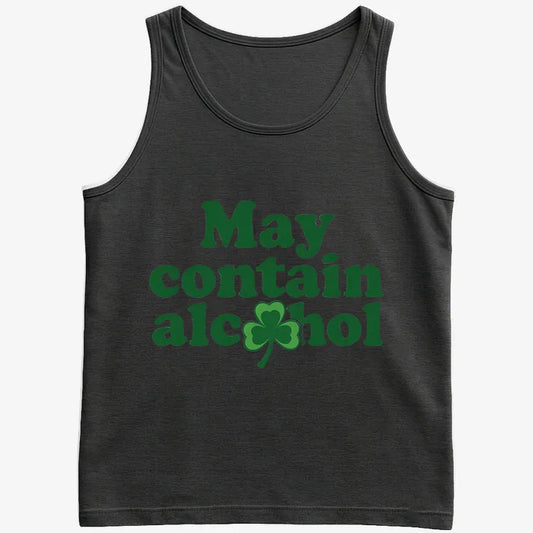 May Contain Alcohol Shamrock St Patrick's Day Design