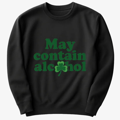 May Contain Alcohol Shamrock St Patrick's Day Design