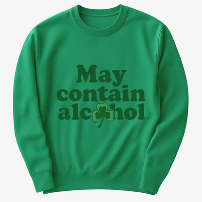 May Contain Alcohol Shamrock St Patrick's Day Design