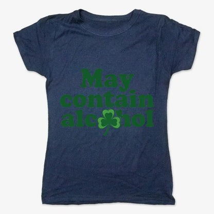 May Contain Alcohol Shamrock St Patrick's Day Design