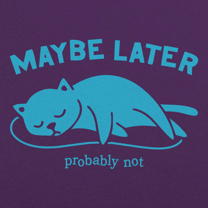 Maybe Later Probably Not Sleeping Cat