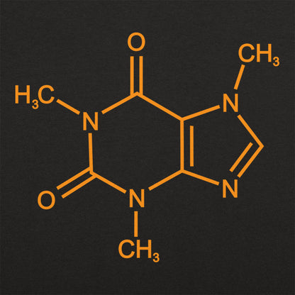 Mighty Caffeine Molecule Chemical Structure Diagram
