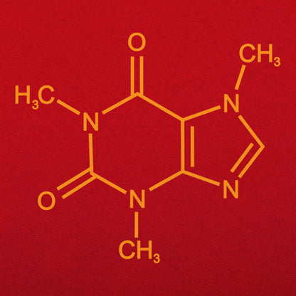 Mighty Caffeine Molecule Chemical Structure Diagram