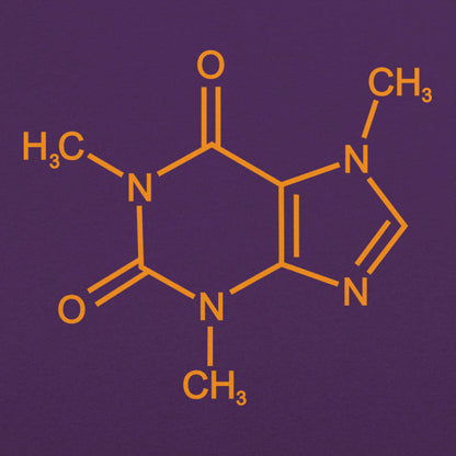 Mighty Caffeine Molecule Chemical Structure Diagram