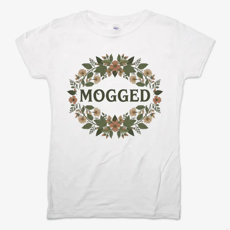 Mogged Floral Wreath-Women's T-Shirt-Snow