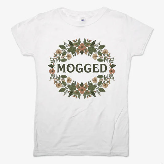 Mogged Floral Wreath-Women's T-Shirt-Snow