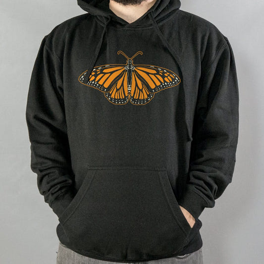 Monarch Butterfly Graphic Hoodie in Black