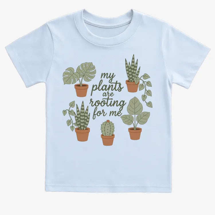 My Plants Are Rooting for Me-Kids T-Shirt-Blue